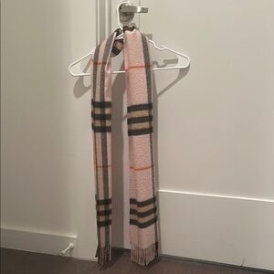 Burberry Pink Plaid Scarf
